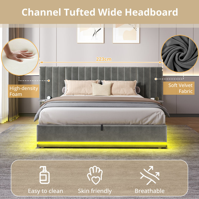 Bed, Double (4'6), Grey