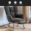 Chaise berçante en tissu avec repose-pieds Teddy-745856774