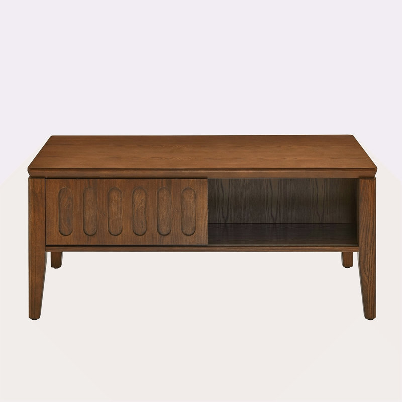 Table basse cannelée moderne Mid Century