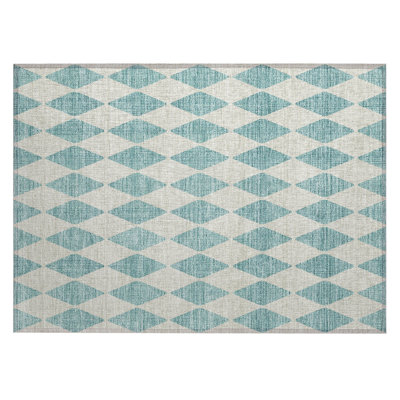 Fayme Washable Geometric Indoor / Outdoor Rug