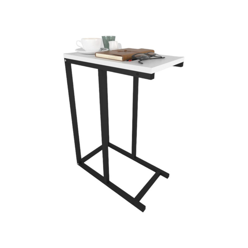 Ajamu Solid Wood C Table End Table, White