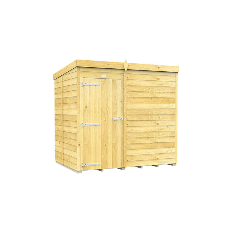 7ft x 5ft Pent Shed - Single Door without Windows