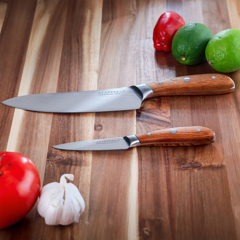 Swiss Diamond Damascus Chef/Paring Knife Set