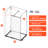 Fixed Glass Shower Panel, 34 x 73.6 in Semi-Framed Fixed Shower Screen, 5/16 in Thick Clear Tempered Glass Door with Bottom Seal Strip and Hardware, Easy to Clean, for Bathroom, Matte Black