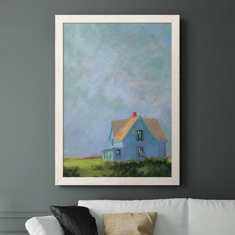 «Tatums Blue Cape», peinture sur toile encadrée, Blanc, H 37,5 po x l 27,5 po x P 1 po