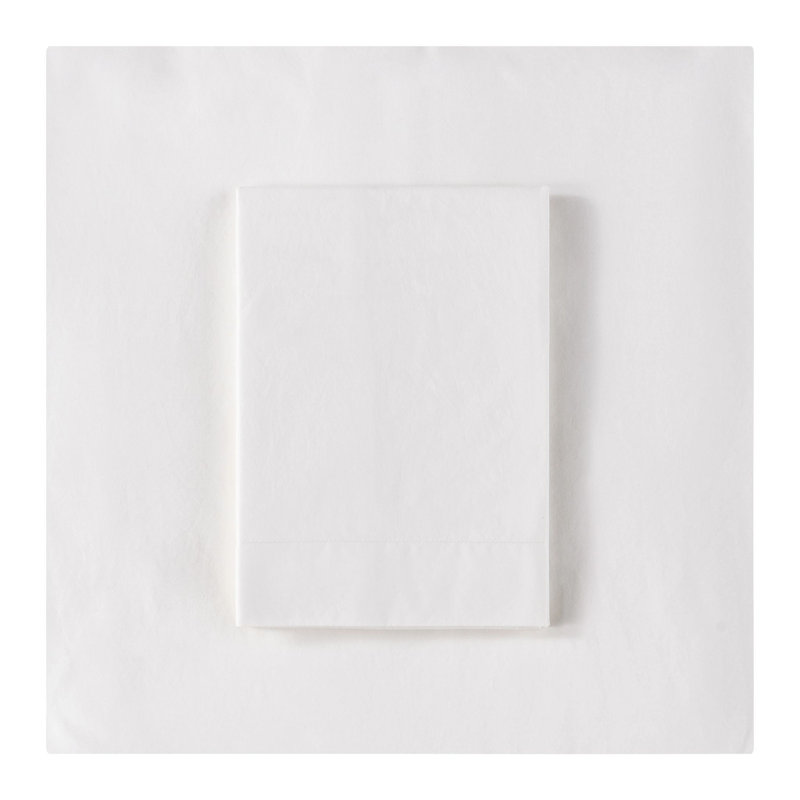 Organic Cotton Ivory Sheet Set, White, Full Sheet Set with 2 Pillowcases