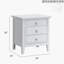 3 Drawer Nightstand White