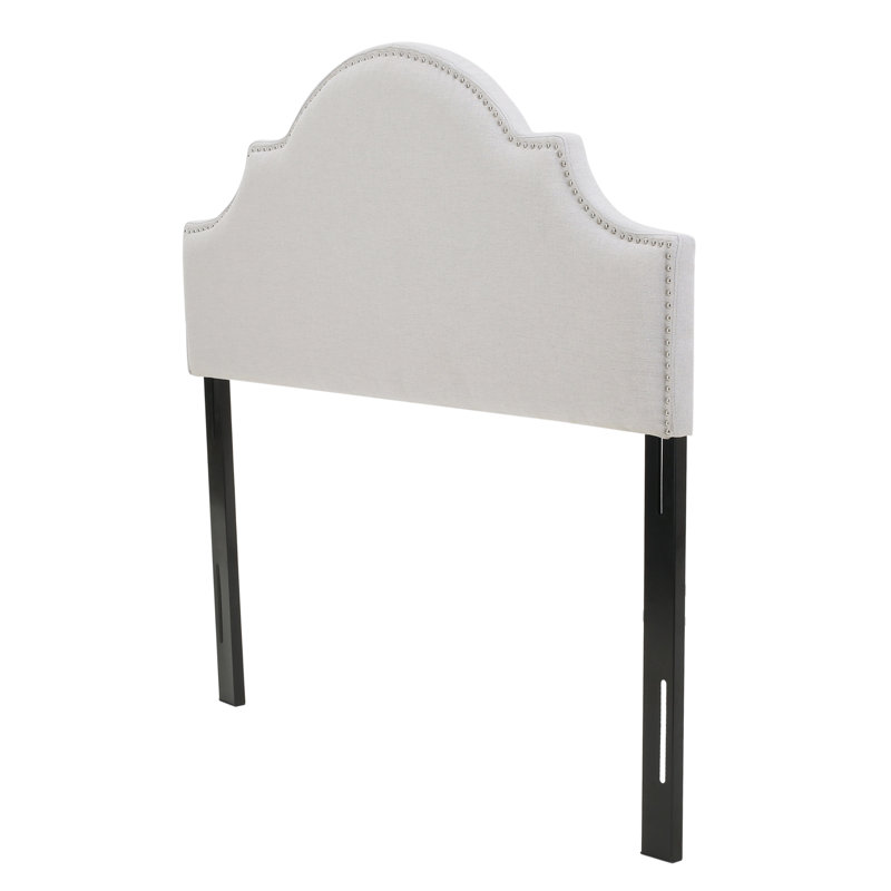 Tête de lit tapissier Danni-Leigh, Gris clair, Double/grand