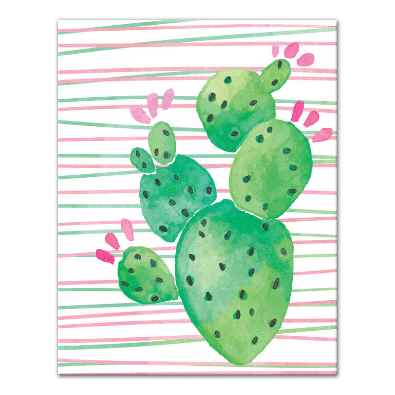 Art sur toile de cactus brillante Louden