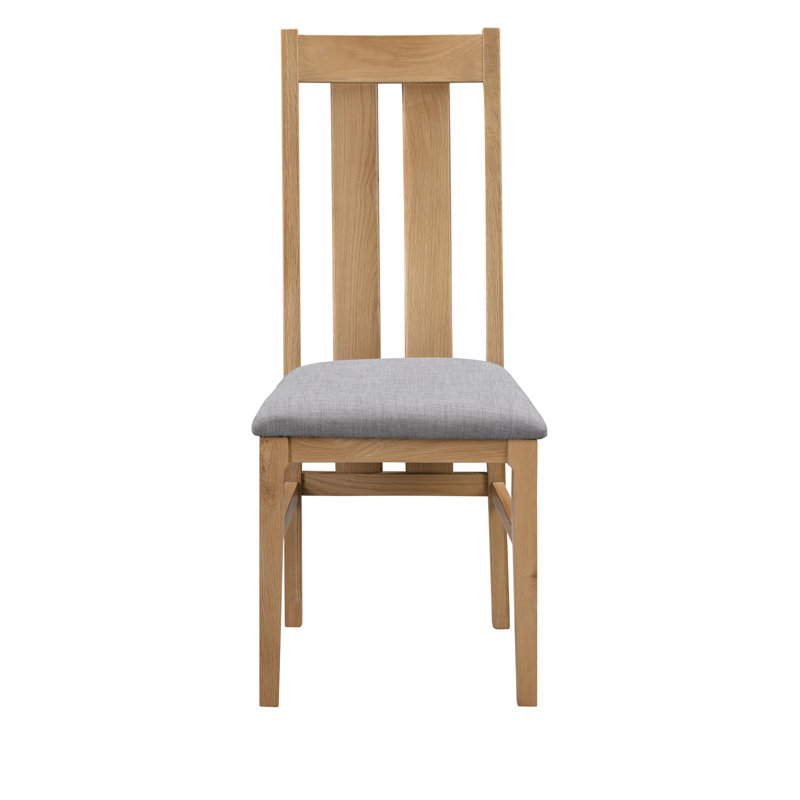 Mapleview 48cm H Linen Upholstered Slat Back Side Chair in Brown