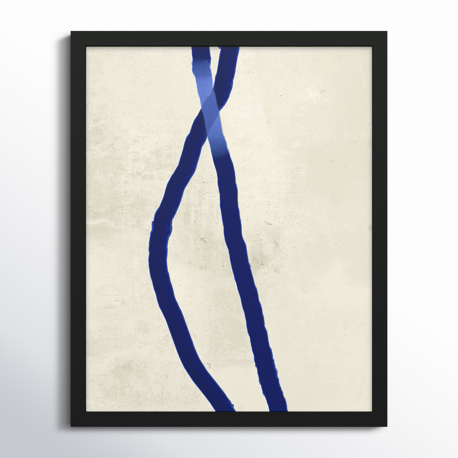 Blue Rope 2 by Jacques Pilon, Black Framed, 30" H x 24" W x 1.25" D