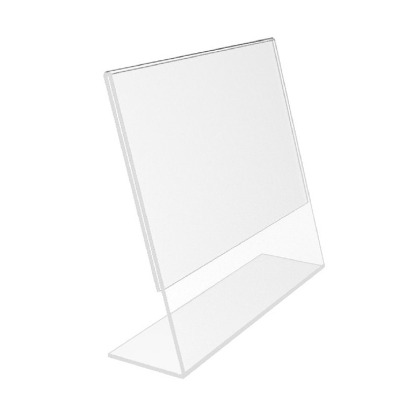 Porte-affiche 7 x 5 po en acrylique transparent avec fond incliné, cadre horizontal