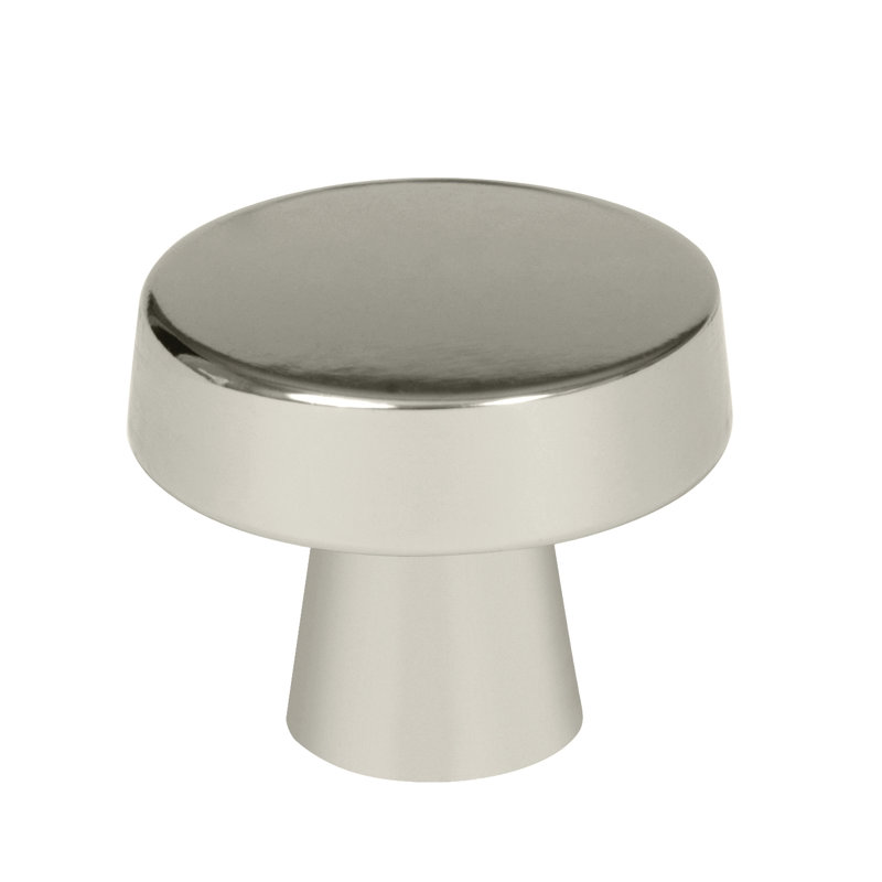Bouton d'armoire en nickel poli de 1 5/16 po (33 mm) de diamètre Blackrock, Nickel poli, 1 5/16"