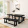 Linzy 6-Person Solid Wood Dining Set