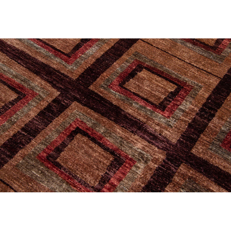 Rectangle 240 cm x 312 cm Geometric Wool Hand Woven Area Rug
