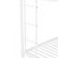 Lit superposé simple au-dessus d'un lit double avec construction robuste et lit gigogne en blanc-1129651267-1129651294