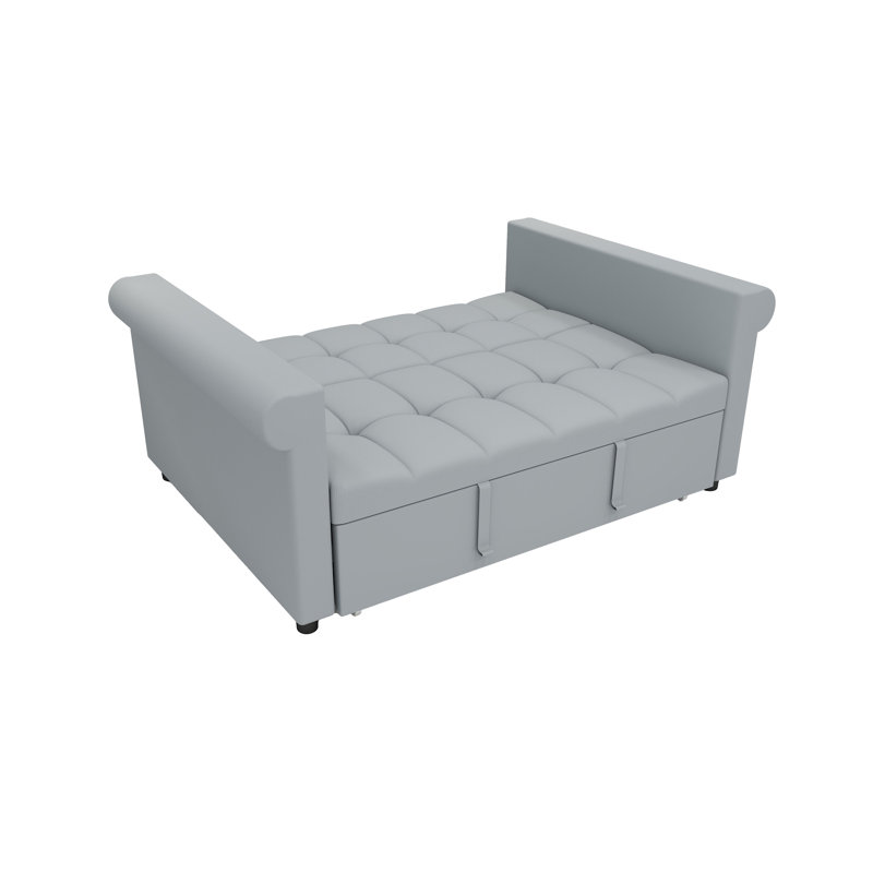 Causeuse convertible 2 places en velours et canapé convertible gris