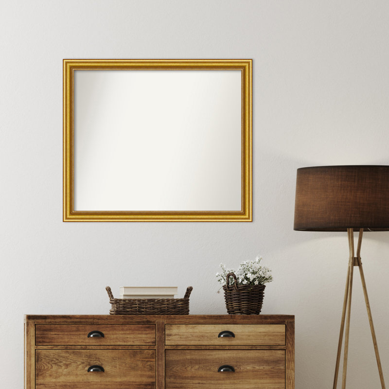 Townhouse Gold Non-Beveled Bathroom Wall Mirror, 30,75 po x 35,75 po