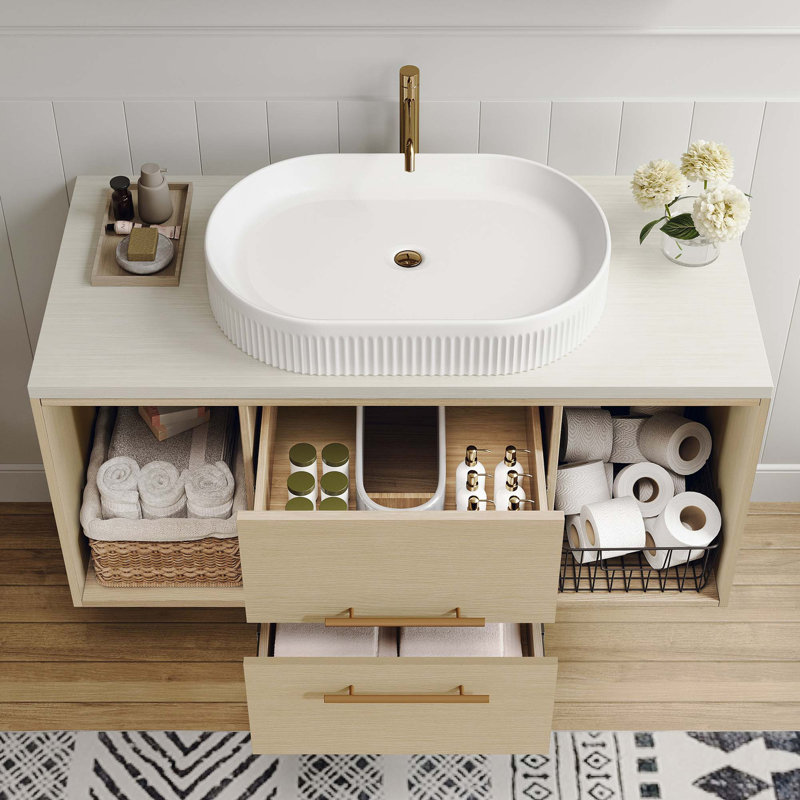 Meuble-lavabo mural moderne 39,3 pi