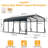 12x20 FT Metal Heavy Duty Carport Kits with Galvanized Steel Roof, Reinforced Frame, Car Shelter for All-Weather Use, Outdoor Car Port Tent for Cars, Trucks, Boats, Tractors