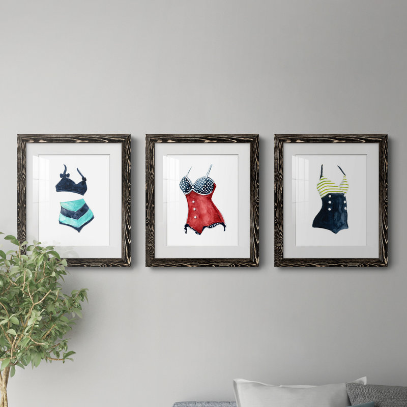 Ensemble de peinture rétro 3 pièces, Noir, H 31,5 po x l 43,5 po x P 1 po