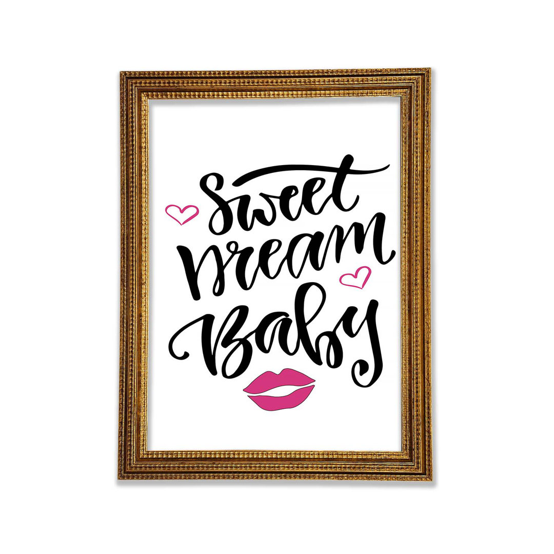 Sweet Dream Baby 1 - Einzelner Bilderrahmen Typografie