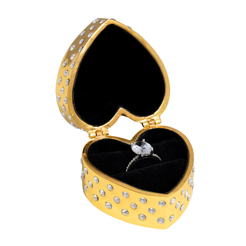 Sempre Metal Jewelry Box, Gold