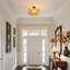 Rattan Lantern 40CM Natural Farmhouse Style Flush Mount Ceiling Light