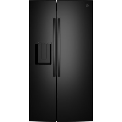 GE ENERGY STAR 27.9 Cu. Ft. Side-By-Side Refrigerator with Extra Tall Dispenser and In-Door Icemaker | Fridge.com