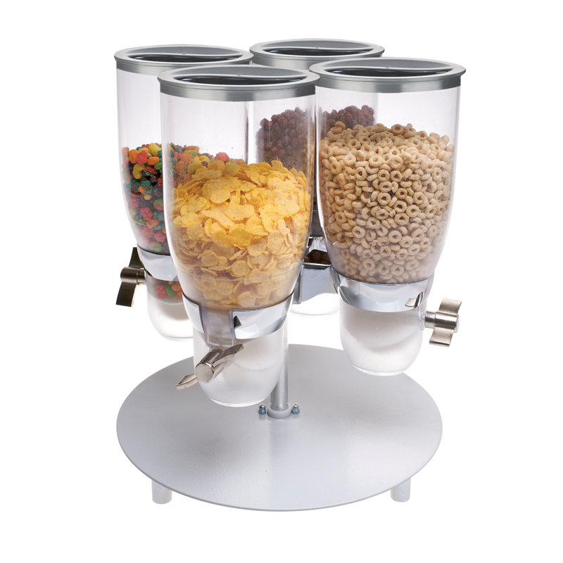 Distributeur de céréales rotatif 3,5 litres 4 bouteilles Turn N Serve Platinum