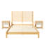 Structure de lit plateforme en bois massif de qualité supérieure avec tête de lit à lattes horizontale de qualité supérieure, mobilier de chambre moderne en bois naturel, capacité de poids de 600 lb, aucun sommier requis, convient à tous les matelas-1582944101-1582944103