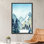 Paysage de forêt boisée «Winter Snow Pastel Watercolor Mountain» sur