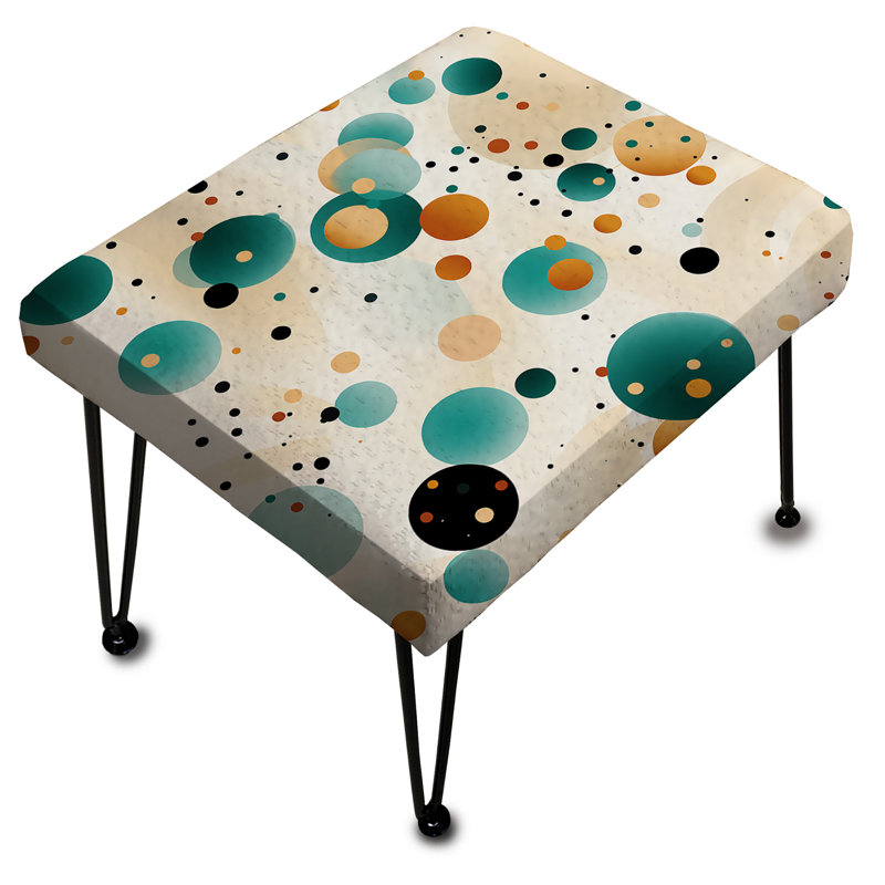 Motif bohémien à pois - Repose-pieds rectangulaire à pois