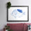 «Blue & White Tropical Fish I», impression sur papier