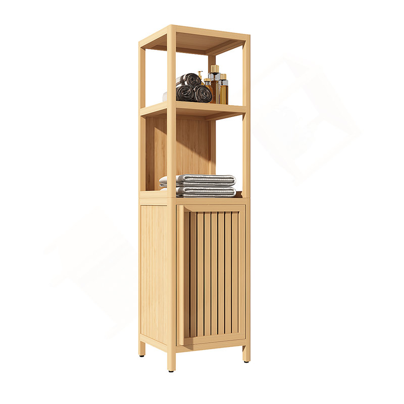 Multifunctional Bathroom Bamboo Storage Cabinet