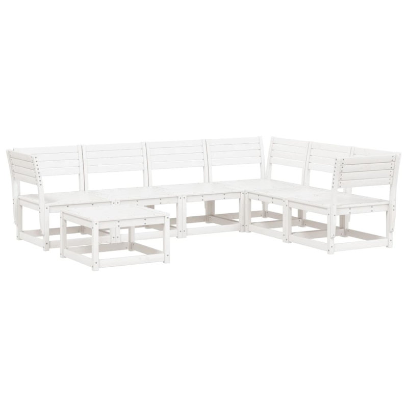 Crainville Solid Wood 6 - Person Seating Group, White