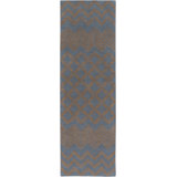 Halverson Hand-Tufted Wool Mocha/Navy Area Rug