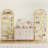 Bookcase, Arched Display Rack with 9-Tier Display Open Shelves-413554431
