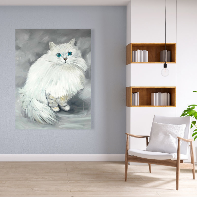 Impression sur toile Chinchilla Persian Cat - White Home Decor, H 48 po x l 36 po
