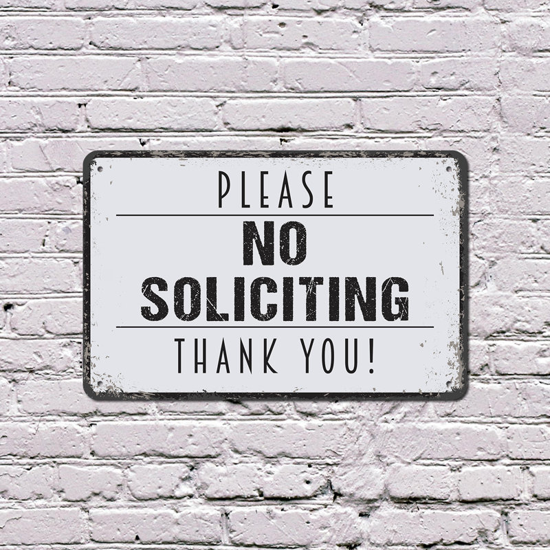 Panneau en aluminium 18 po x 24 po No Soliciting, H 18 po x l 24 po x P 0,1 po, Vert