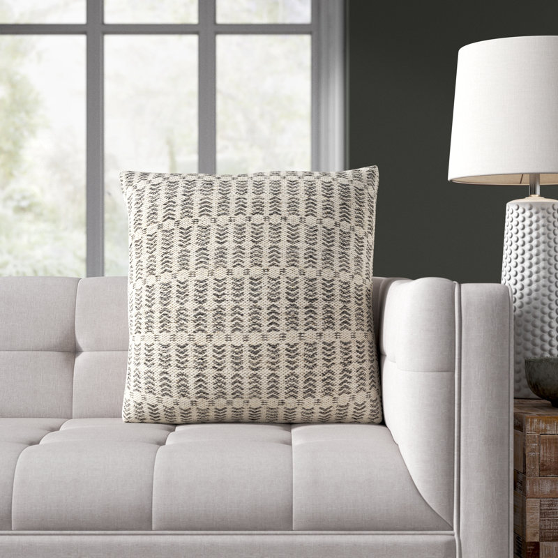 Hemlen Wool Blend Throw Square Pillow, Polyester/Polyfill