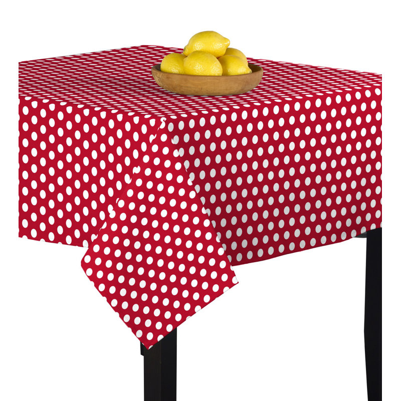 Aledo Dot Tablecloth, 54" x 54", Red