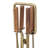 Modern Ember Levi 5 Piece Fireplace Tool Set in Wood Handles-104343375