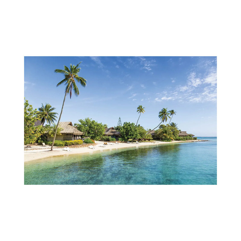 Tropical Beach On Moorea, French Polynesia by Jan Becke - Wrapped Canvas Print, 66.04 cm H x 45.72 cm W