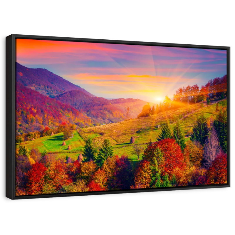 Nature, impression sur toile «Mountain Autumn Sunrise», H 17 po x l 25 po