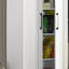Evelyn 23" White Sleek Storage Cabinet With Framed Panel Design