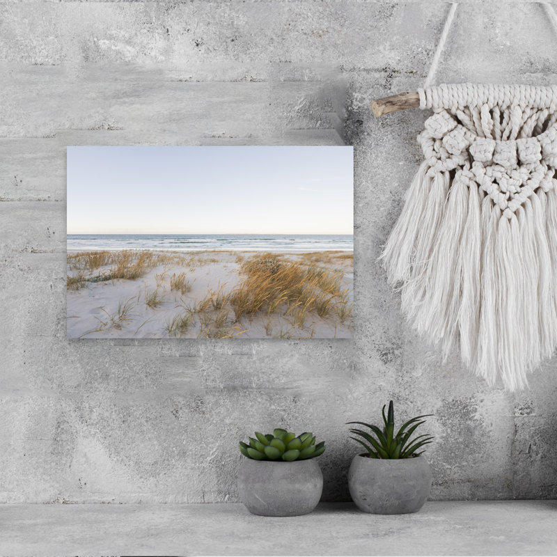 «Serene Coastal Sands Peaceful Serene Tranquil Coastal», art mural, 12" H x 18" W