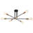 Eiren 6-Light 27.56'' Dimmable Sputnik Chandelier Modern Linear Semi Flush Mount Ceiling Light-51921734