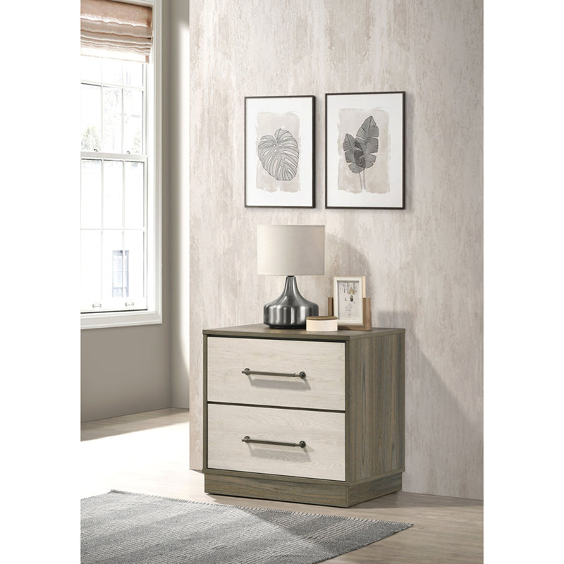 Table de chevet 2 tiroirs Edmondson
