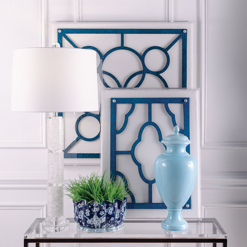 Wood Wall Decor, Blue/White